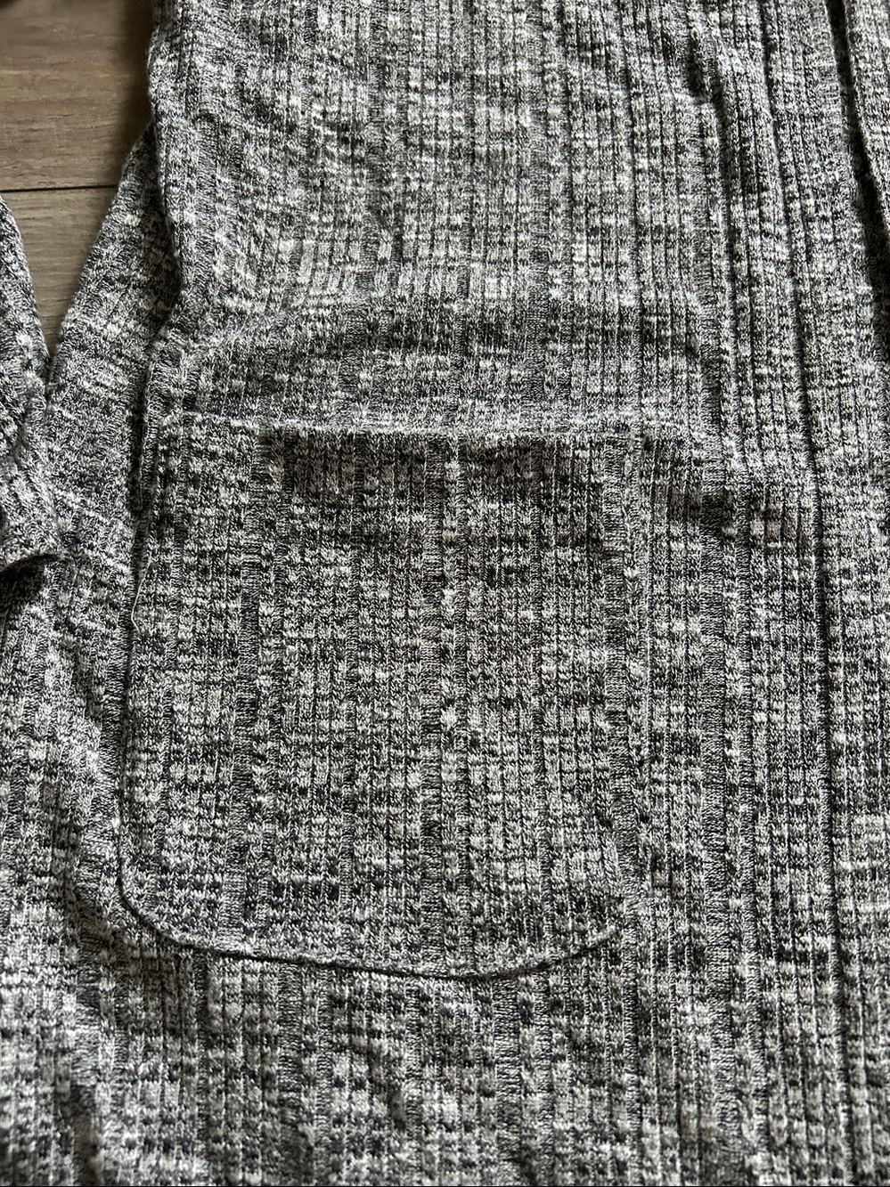 Grey Open-Front Longline Cardigan Sweater - Picture 4 of 12
